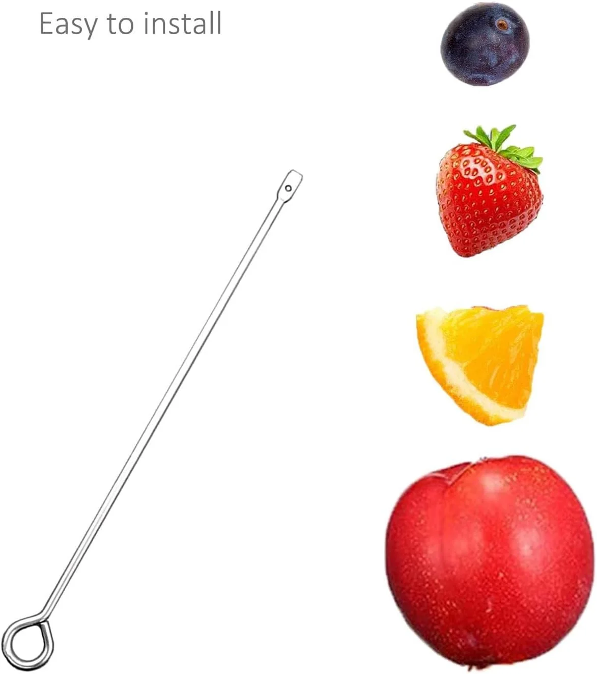 نگهدارنده غذای پرنده 3 عددی، سیخ خوراکی پرنده، فیدرهای آویز استیل ضد زنگ، فیدرهای آویز برای میوه ها، سبزیجات و تنقلات