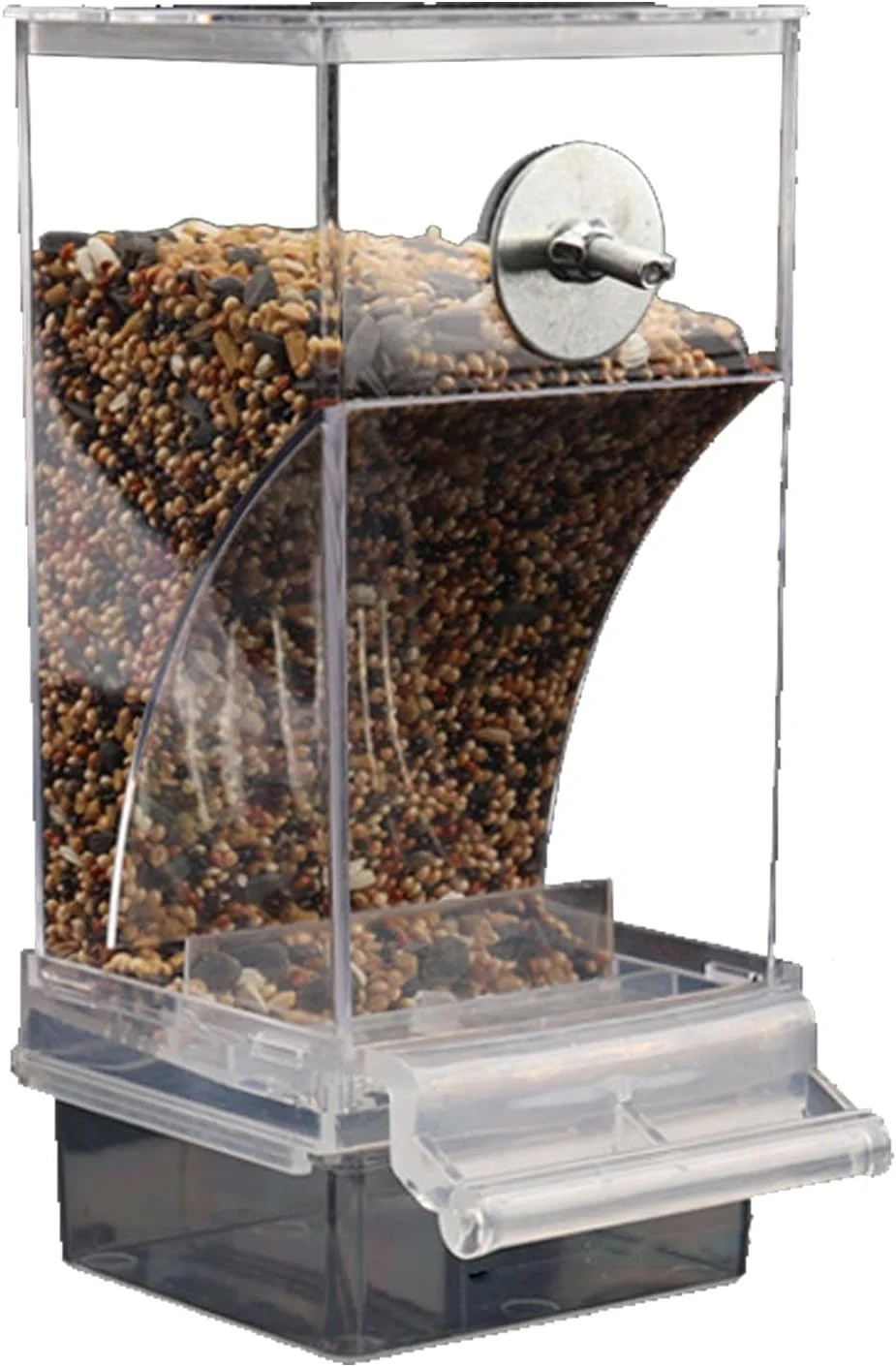 ظرف غذای شفاف اتوماتیک Hi.FANCY برای تغذیه آسان پرندگان، جعبه غذای طوطی، اکریلیک، تخمه آفتابگردان، غذای پرندگان 20 کیلوگرمی