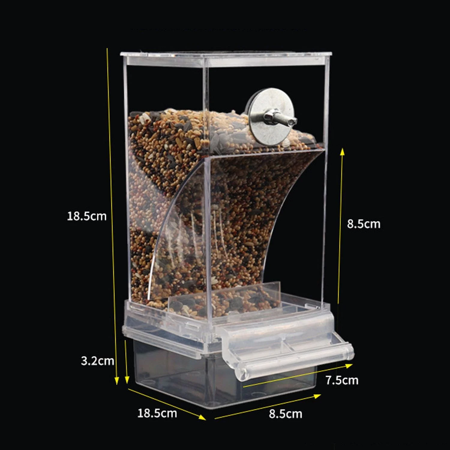 ظرف غذای اتوماتیک طوطی HIQUAY، مخزن غذای پرنده، ظرف غذای دانه طوطی، لوازم جانبی قفس برای طوطی برزیلی، مرغ عشق، عروس هلندی، قناری و فنچ ظرف غذای اتوماتیک طوطی HIQUAY، مخزن غذای پرنده، ظرف غذای دانه طوطی، لوازم جانبی قفس برای طوطی برزیلی، مرغ عشق، عروس هلندی، قناری و فنچ
