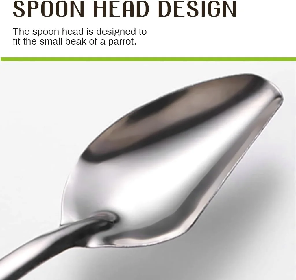 HASTHIP® 2 عدد قاشق استیل ضد زنگ برای تغذیه حیوانات خانگی