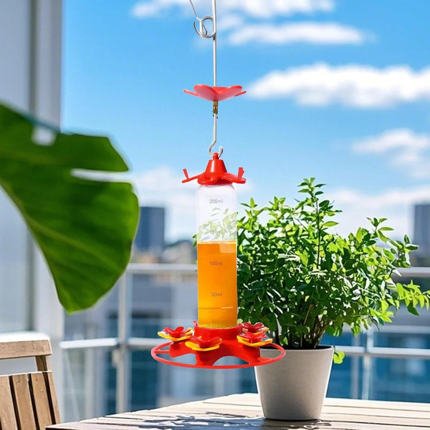 آبخوری مرغ مگس خوار | آبخوری آویز ضد نشت مرغ مگس خوار - تجهیزات تغذیه پرندگان برای حیاط، باغ و تراس