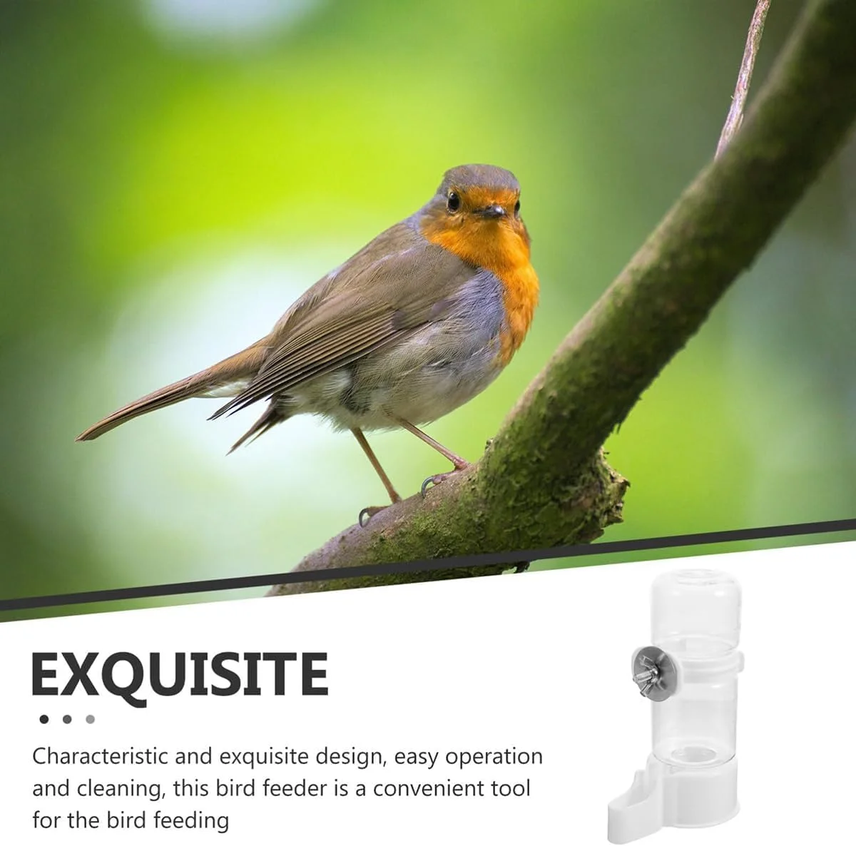 آبخوری پرنده عمومی، 2 عدد آب پخش کن اتوماتیک غذا برای پرندگان 140 میلی لیتری، مناسب برای طوطی، مرغ عشق، عروس هلندی، پاراکیت و مرغ مینا