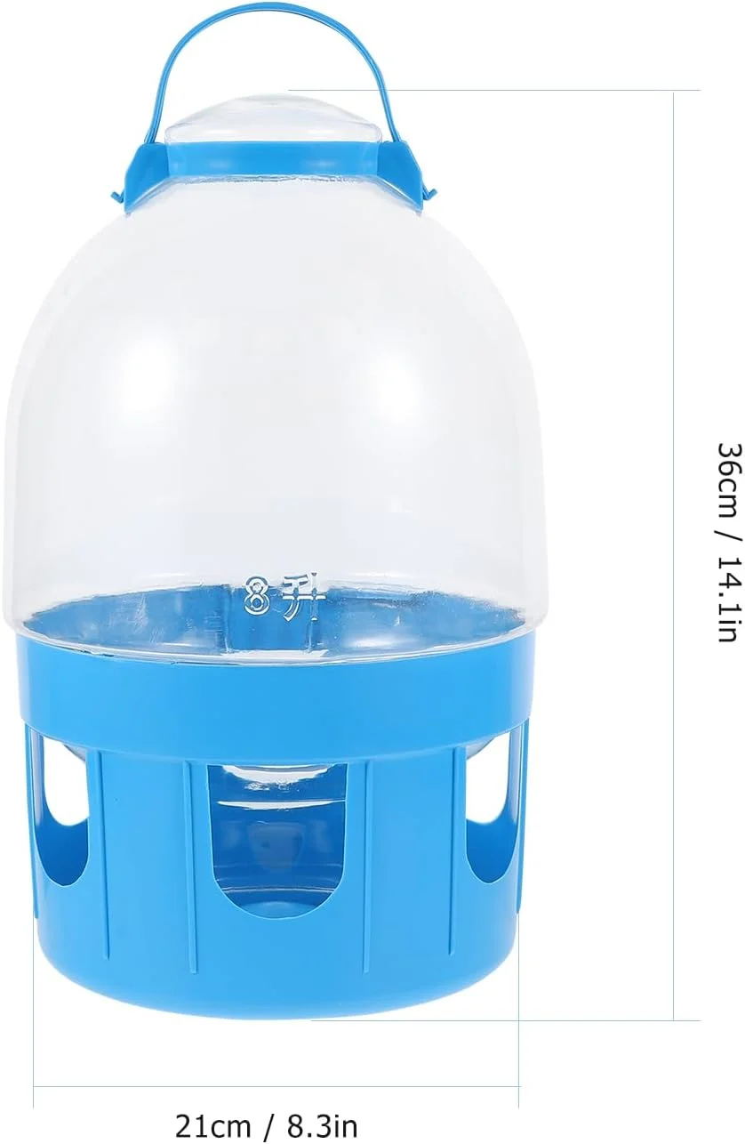 آبخوری کبوتر با ظرفیت بزرگ و طراحی آسان تمیز شونده، مناسب برای طوطی ها، قمری ها و سایر پرندگان