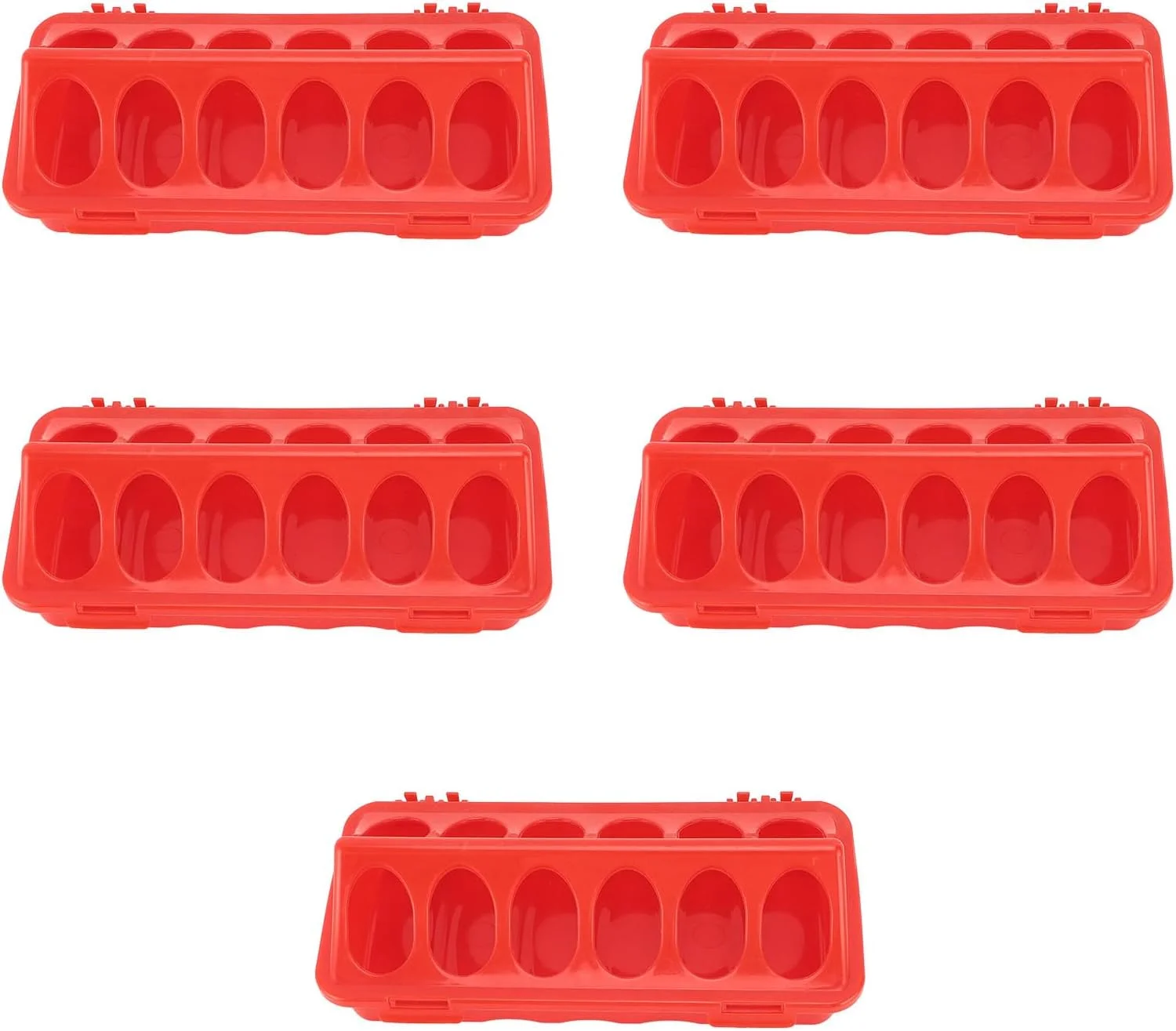 فیدر طیور پلاستیکی درب دار Fabater، پخش کننده ظرف غذای چند سوراخه پرندگان، فیدر کوچک ضد ریزش طیور برای پرندگان