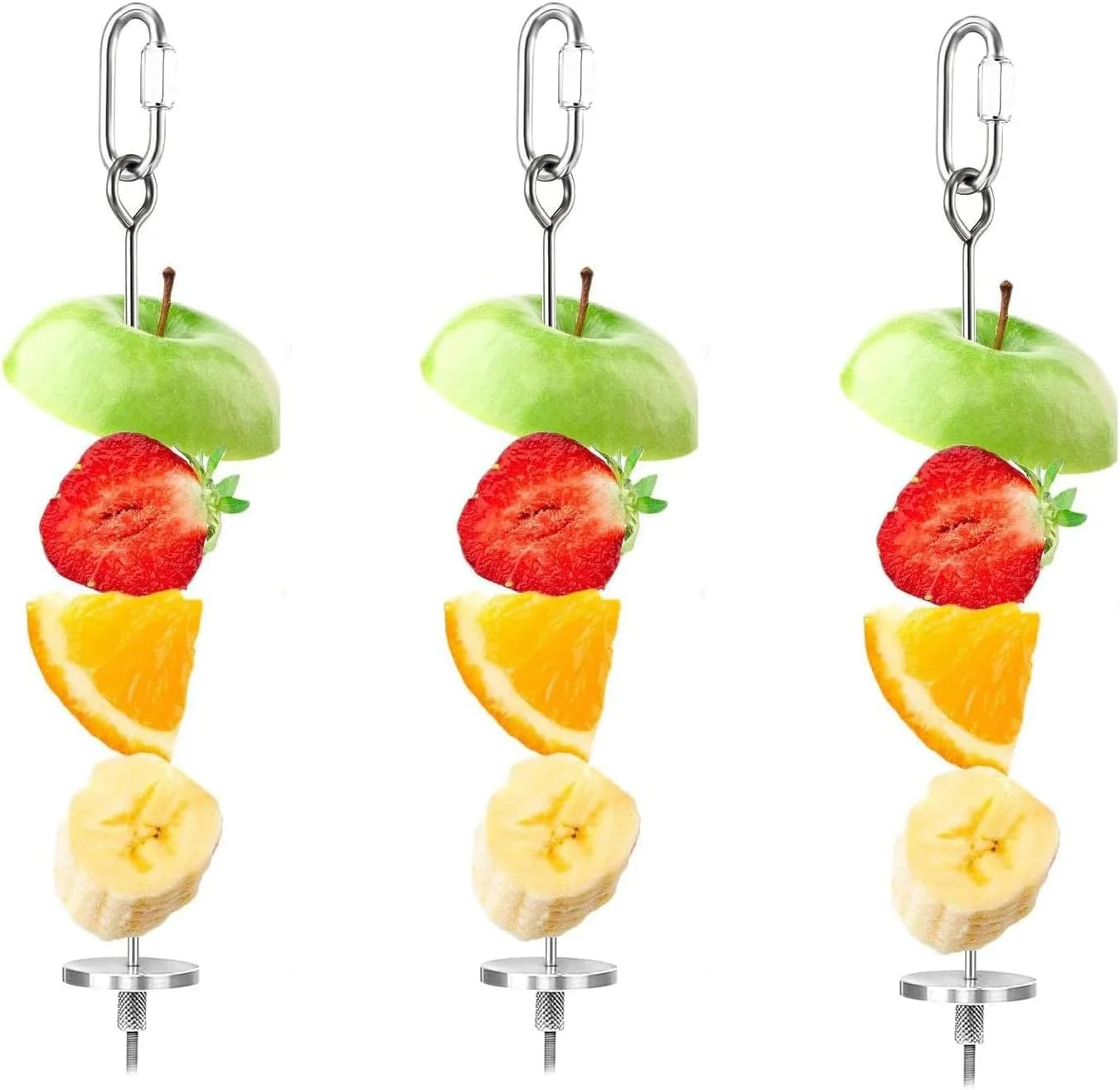 جا دان پرنده، اسباب بازی تغذیه قفس برای طوطی برزیلی، مرغ عشق، ماکائو، اسباب بازی برای کانورها (3 عدد)