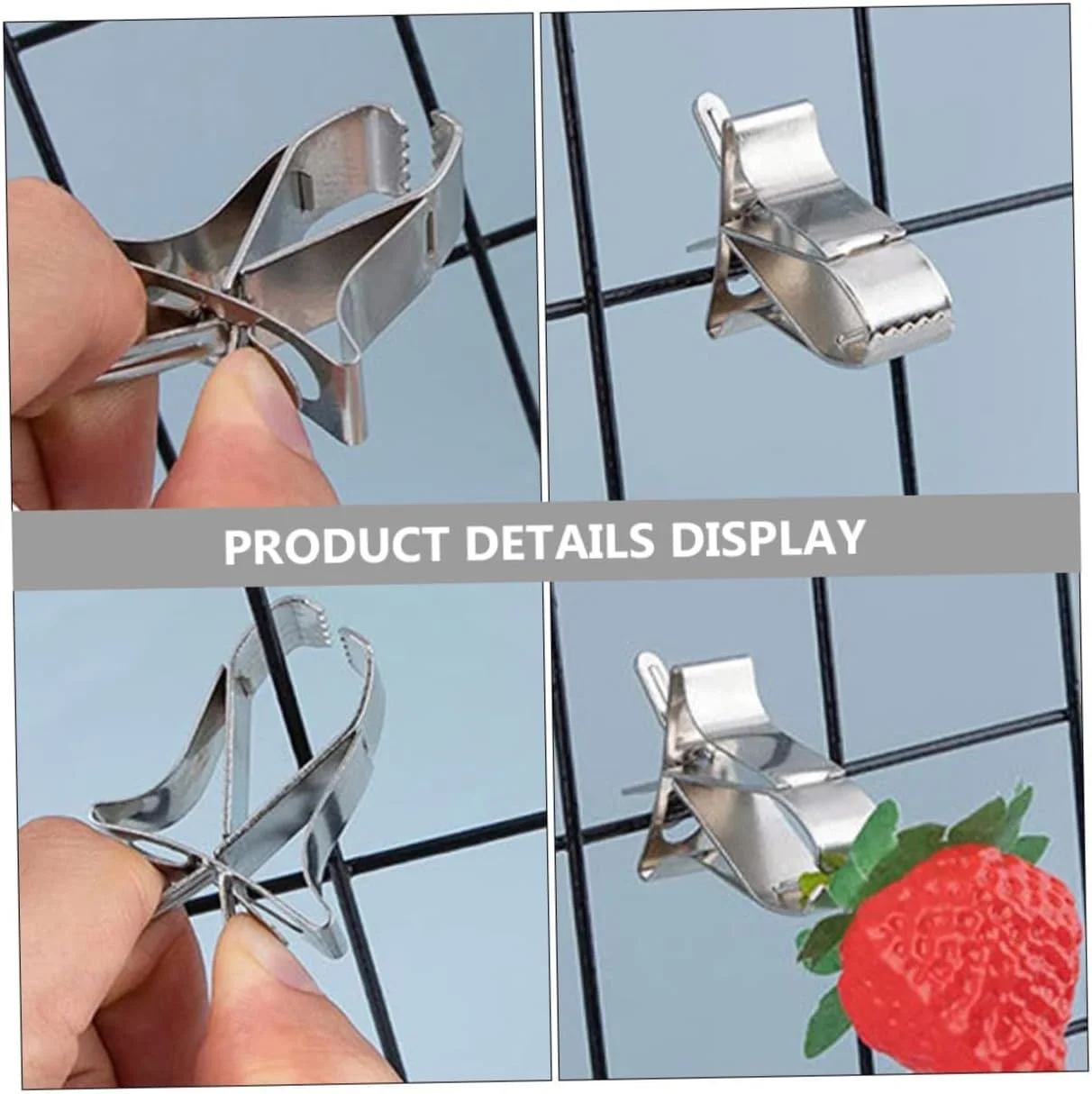 گیره استیل نگهدارنده غذا پرنده FDTY، بسته 3 عددی، لوازم جانبی قفس پرنده، گیره غذای طوطی، گیره ثابت قفس پرنده، چنگال میوه قفس