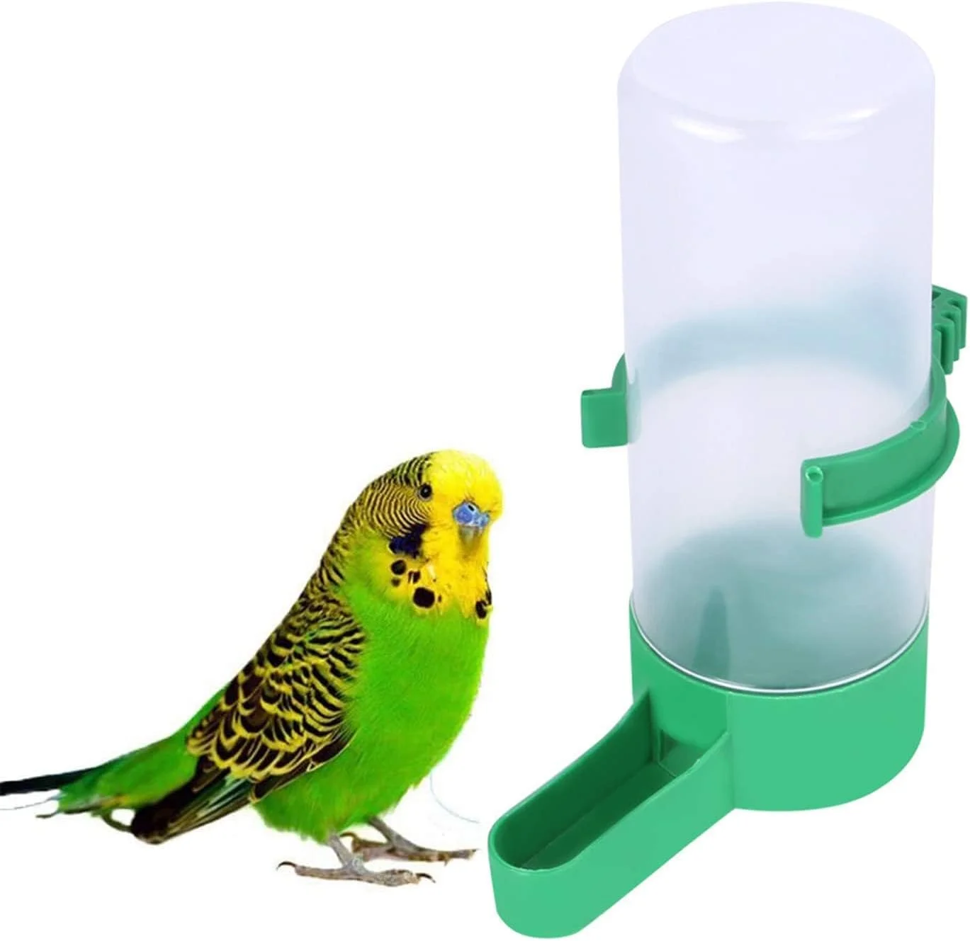 ELECDON دو عدد آبخوری و دانخوری اتوماتیک پرنده، لوازم جانبی قفس پرنده آویز برای طوطی، مرغ عشق، عروس هلندی، مرغ مینا (60 میلی لیتر)