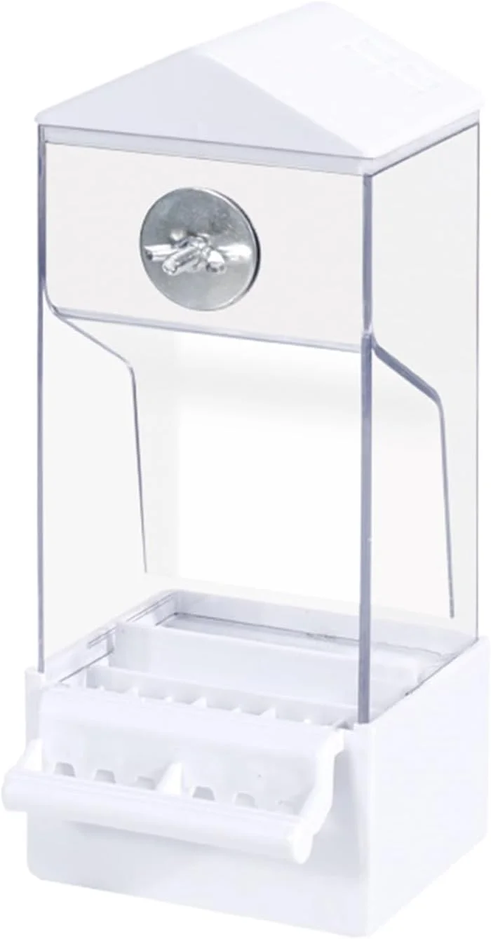 ظرف غذای پرنده برای قفس | ظرف غذای خودکار طوطی برای بیرون قفس - ظرف غذای شفاف پرندگان برای محوطه حیوانات، حیاط خلوت، بالکن، پاسیو، حصار، تراس