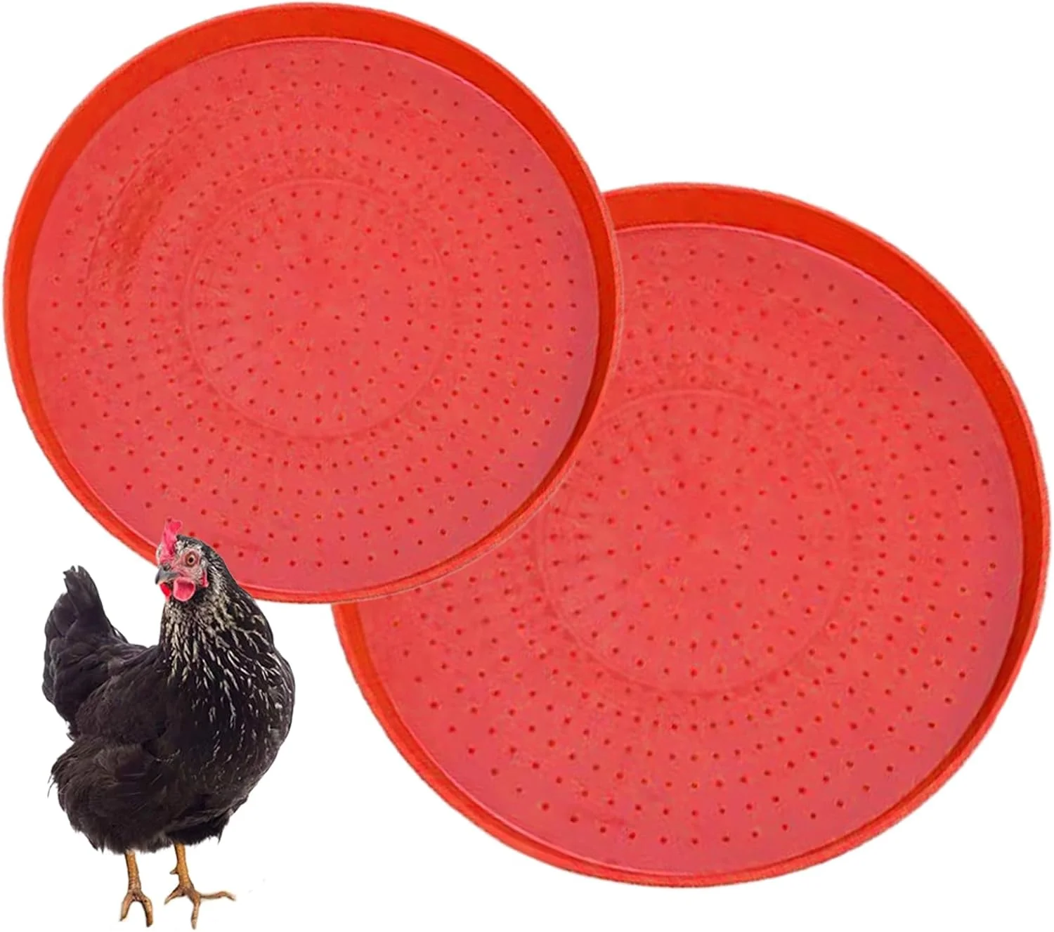 ظرف غذای مرغ، سینی پیش غذای جوجه | آبخوری قابل استفاده مجدد برای پرندگان، مرغ، کبوتر، بلدرچین، محوطه باغ، مزرعه، حیاط خلوت، انبار، کشاورز