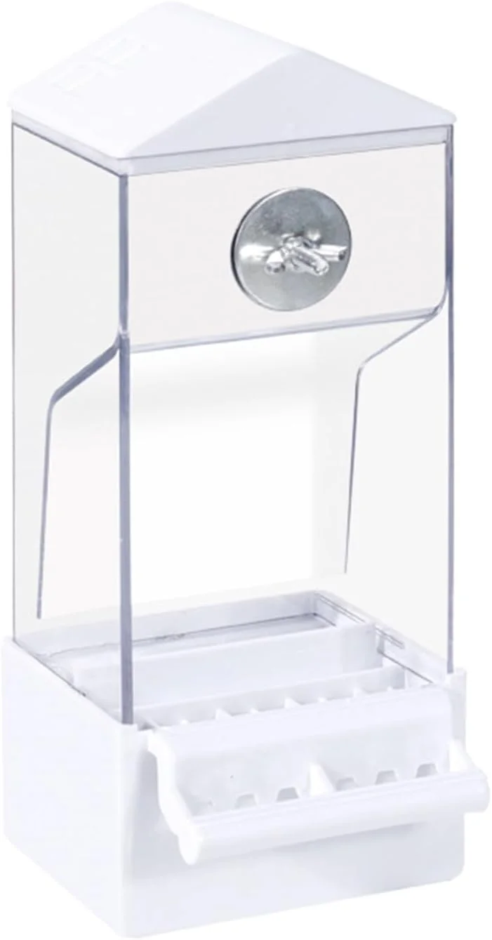 ظرف غذای پرنده برای قفس، ظرف غذای طوطی حیوان خانگی در خارج از قفس | ظرف غذای شفاف ضد پاشش پرندگان برای قناری، مرغ عشق، کاکادو، عروس هلندی، گنجشک، سینه‌سرخ و فنچ