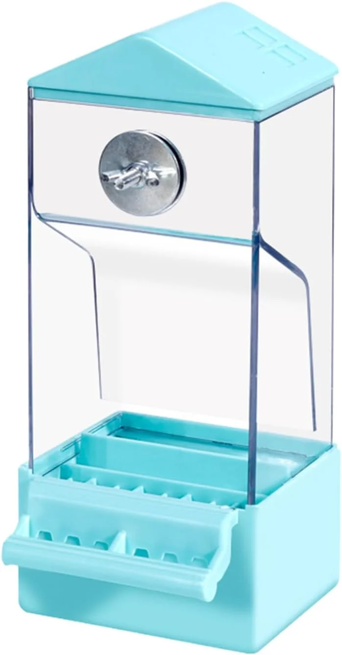 ظرف غذای پرنده برای قفس، ظرف غذای اتوماتیک طوطی برای قفس، ظرف غذای ضد پاشش شفاف برای قناری، مرغ عشق، کاکادو، عروس هلندی، گنجشک، سینه‌سرخ و فنچ