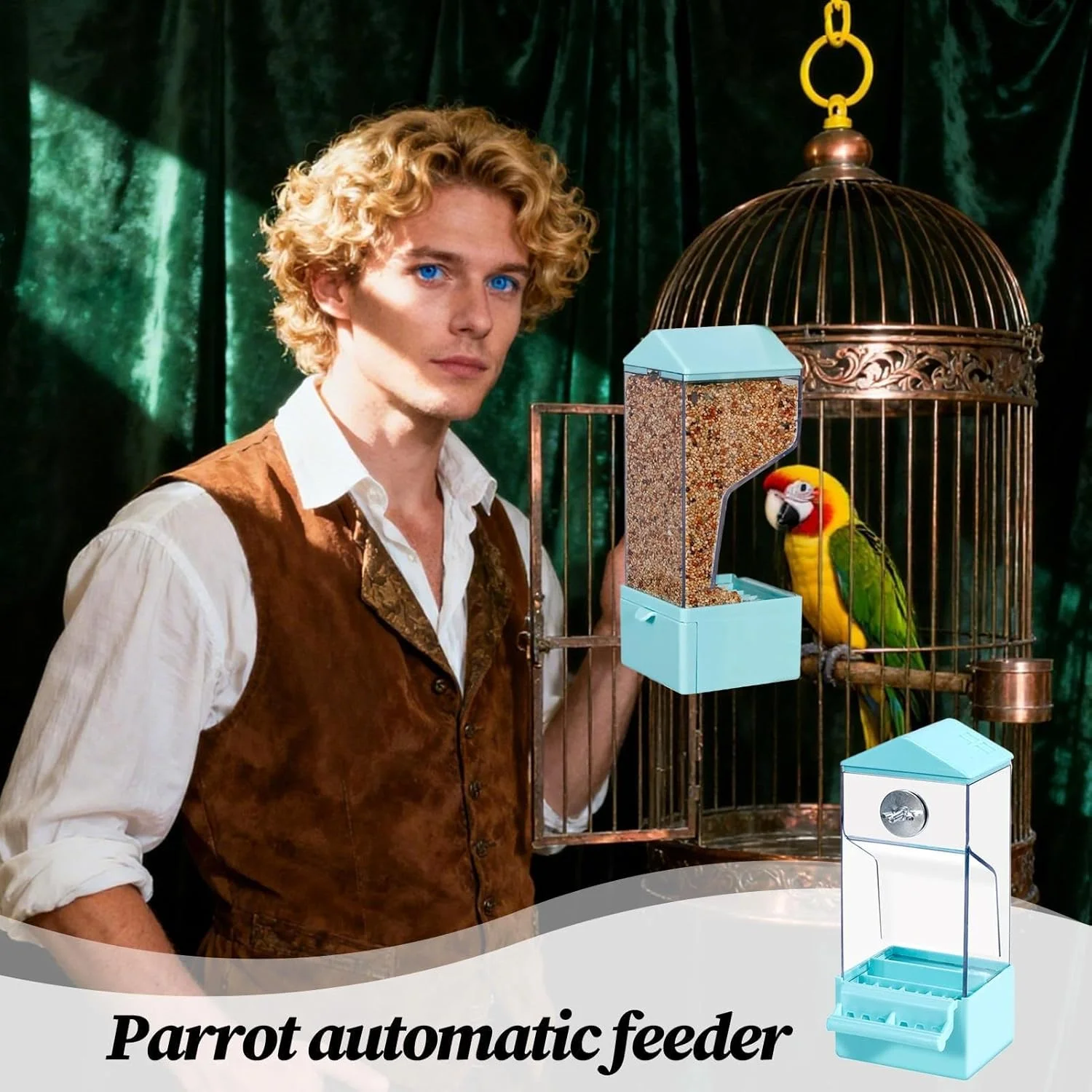 ظرف غذای پرنده برای قفس، ظرف غذای اتوماتیک طوطی برای قفس، ظرف غذای ضد پاشش شفاف برای قناری، مرغ عشق، کاکادو، عروس هلندی، گنجشک، سینهسرخ و فنچ ظرف غذای پرنده برای قفس، ظرف غذای اتوماتیک طوطی برای قفس، ظرف غذای ضد پاشش شفاف برای قناری، مرغ عشق، کاکادو، عروس هلندی، گنجشک، سینهسرخ و فنچ