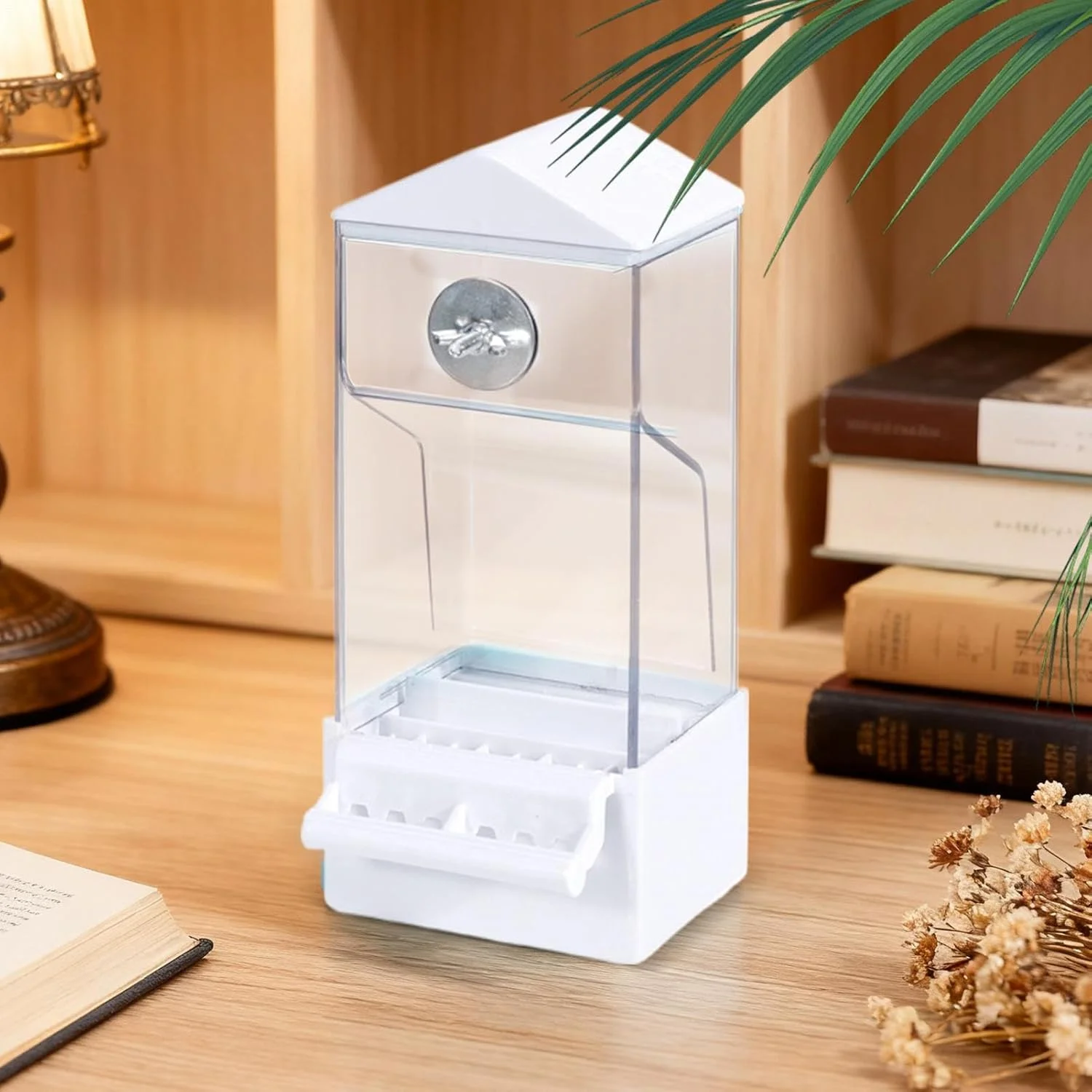 ظرف غذای پرنده برای قفس، ظرف غذای طوطی حیوان خانگی در خارج از قفس | ظرف غذای شفاف ضد پاشش پرندگان برای قناری، مرغ عشق، کاکادو، عروس هلندی، گنجشک، سینه‌سرخ و فنچ