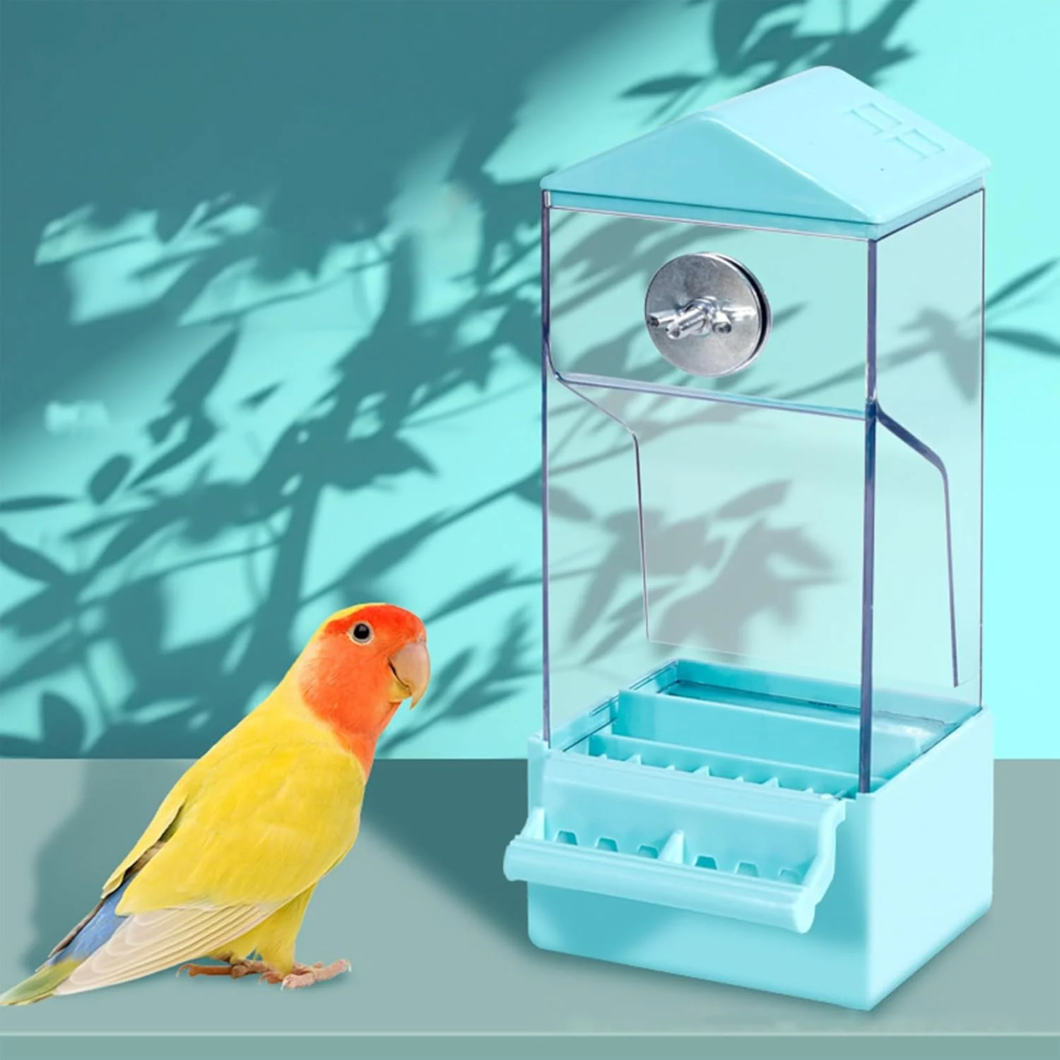 ظرف غذای طوطی - ظرف غذای خودکار طوطی برای قفس در فضای باز، ظرف غذای شفاف ضد پاشش پرندگان برای قناری، مرغ عشق، کاکادو، عروس هلندی، گنجشک، سینه سرخ و فنچ ظرف غذای طوطی - ظرف غذای خودکار طوطی برای قفس در فضای باز، ظرف غذای شفاف ضد پاشش پرندگان برای قناری، مرغ عشق، کاکادو، عروس هلندی، گنجشک، سینه سرخ و فنچ