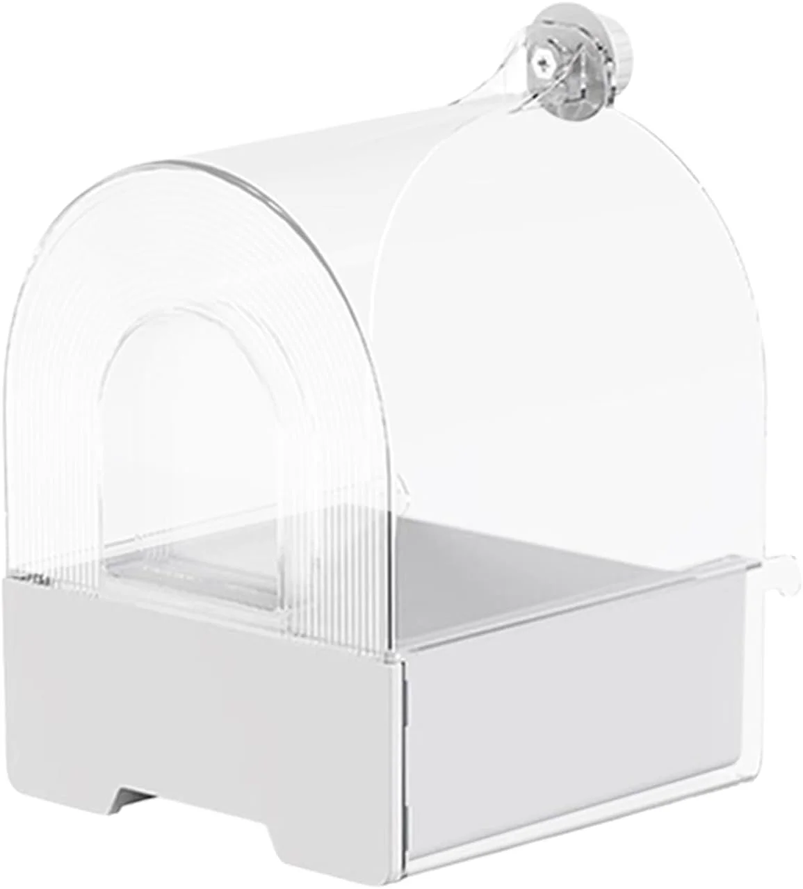 ظرف غذای پرنده برای قفس، ظرف غذای کشویی طوطی، منطقه غذاخوری حیوانات، تجهیزات حمام پرندگان برای فنچ، گنجشک، قناری، سینه سرخ، مرغ عشق