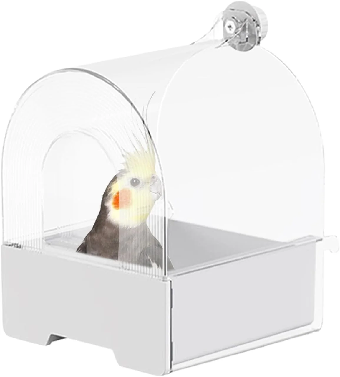 ظرف غذای طوطی | ظرف غذای کشویی طوطی، تجهیزات تزئینی غذا خوردن و حمام کردن پرندگان و حیوانات برای حیاط خلوت، باغ، تراس، بالکن، حصار و پاسیو