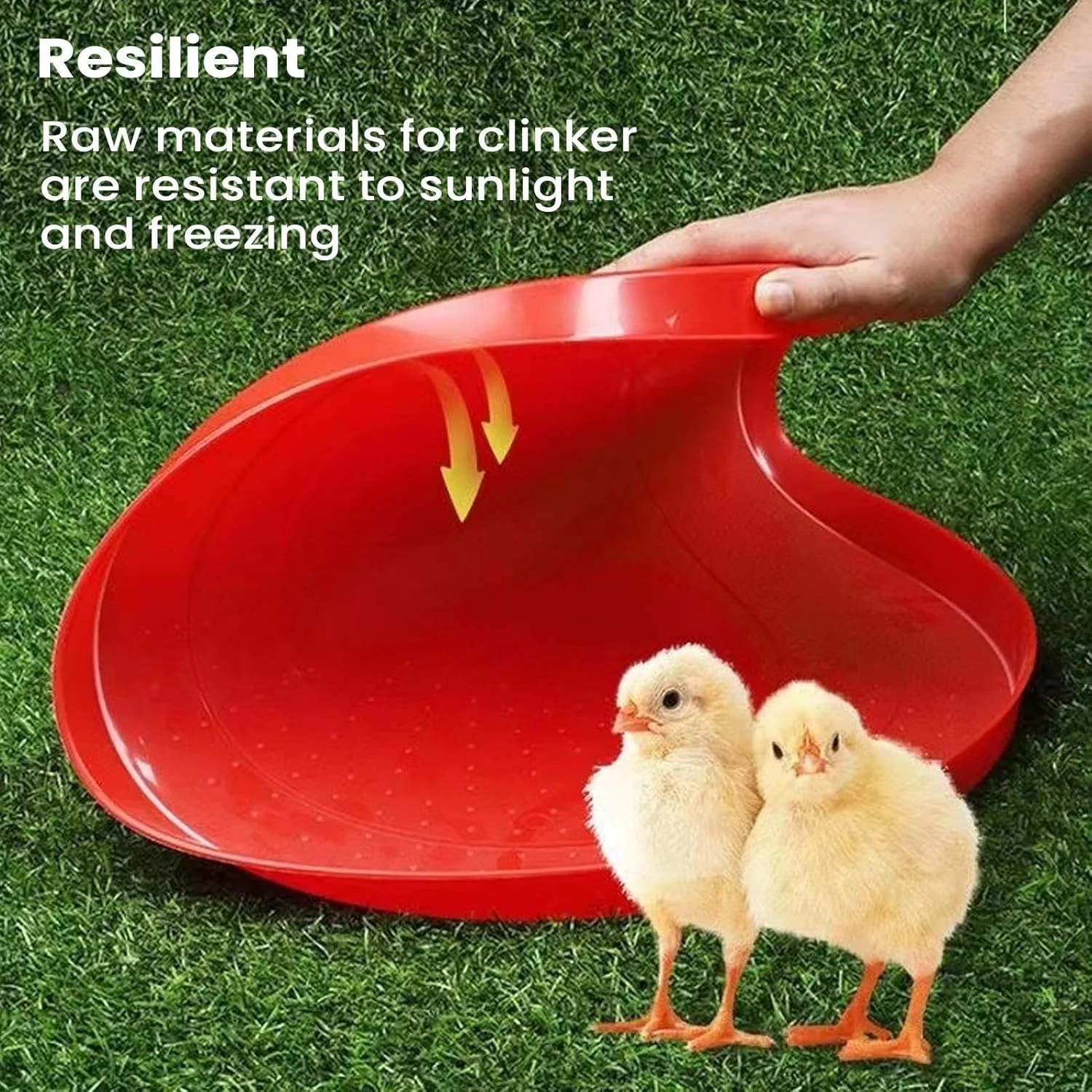 ظرف غذای طیور - سینی غذای مرغ، پد غذای اردک - ظرف آبخوری ضد لغزش برای محوطه، لانه مرغ، باغ، حیاط خلوت، فضای باز، انبار، مزرعه، جوجه غاز، پرنده، مرغ، بلدرچین، کشاورز