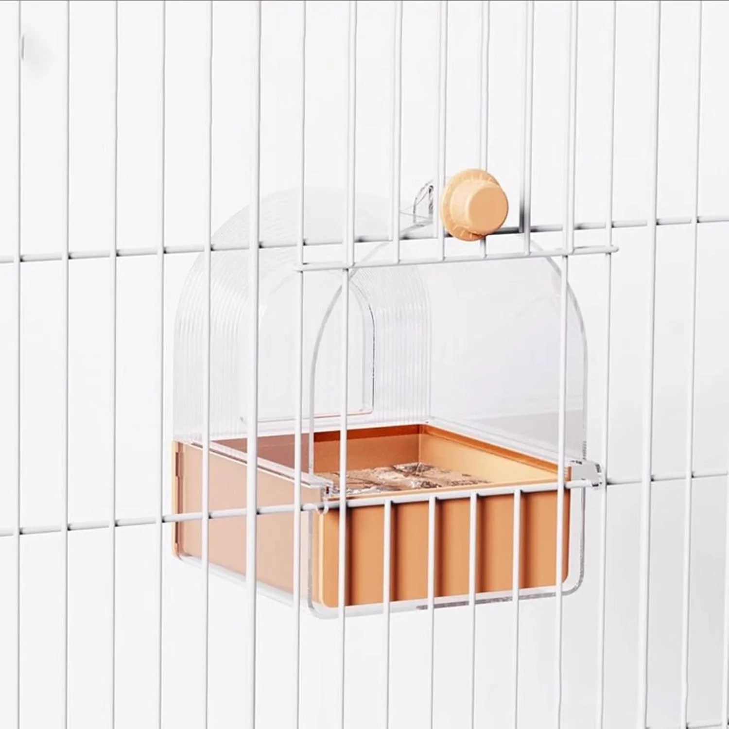 ظرف غذای طوطی | ظرف غذای کشویی مخصوص طوطی، تجهیزات غذاخوری و حمام پرندگان، تزئینی برای حیاط خلوت، تراس، باغ، بالکن، پاسیو، حصار