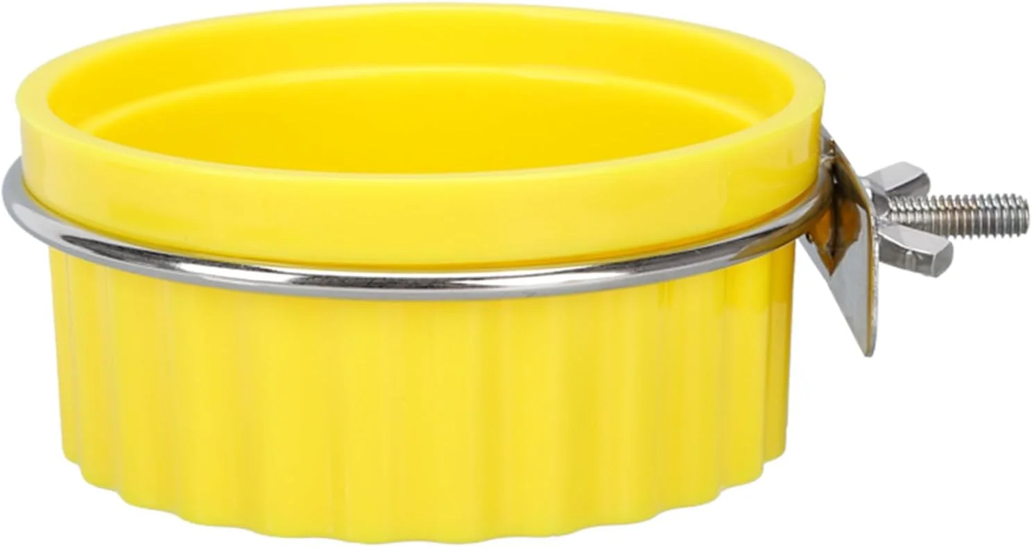 ظروف تغذیه پرندگان، کاسه های غذای جداشدنی با گیره، کاسه آویز حیوانات خانگی برای طوطی، عروس هلندی، کانور، مرغ عشق، کاسه آب قفس