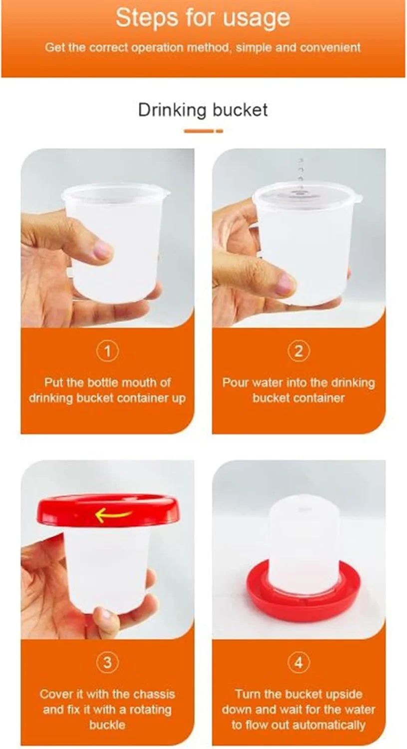 آبخوری و دانخوری جوجه 0.16 کیلوگرمی، مناسب برای 5.4 جوجه، پرندگان کوچک، کیت تجهیزات تغذیه طیور و شیشه کوچک برای دستگاه مادر، بدون غرق شدن، کوچک و بدون اتلاف