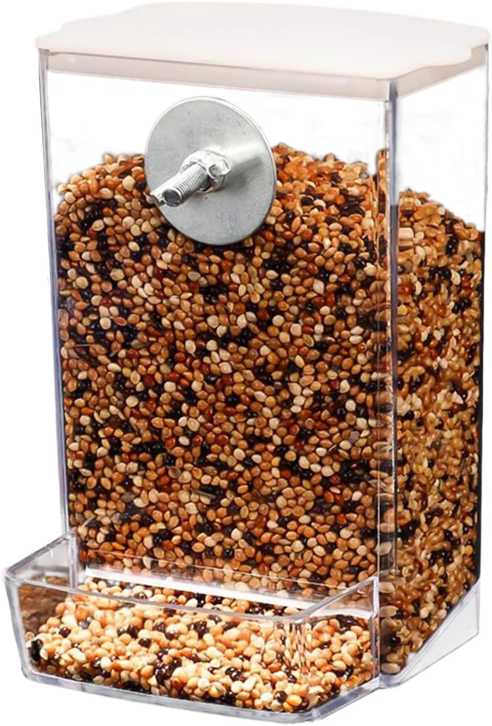 دانخوری پرندگان وحشی با قابلیت پر شدن خودکار - دانخوری پنجره ای جداشدنی - ظرف غذای شفاف برای طوطی، باغ، مرغ، مرغ مگس خوار