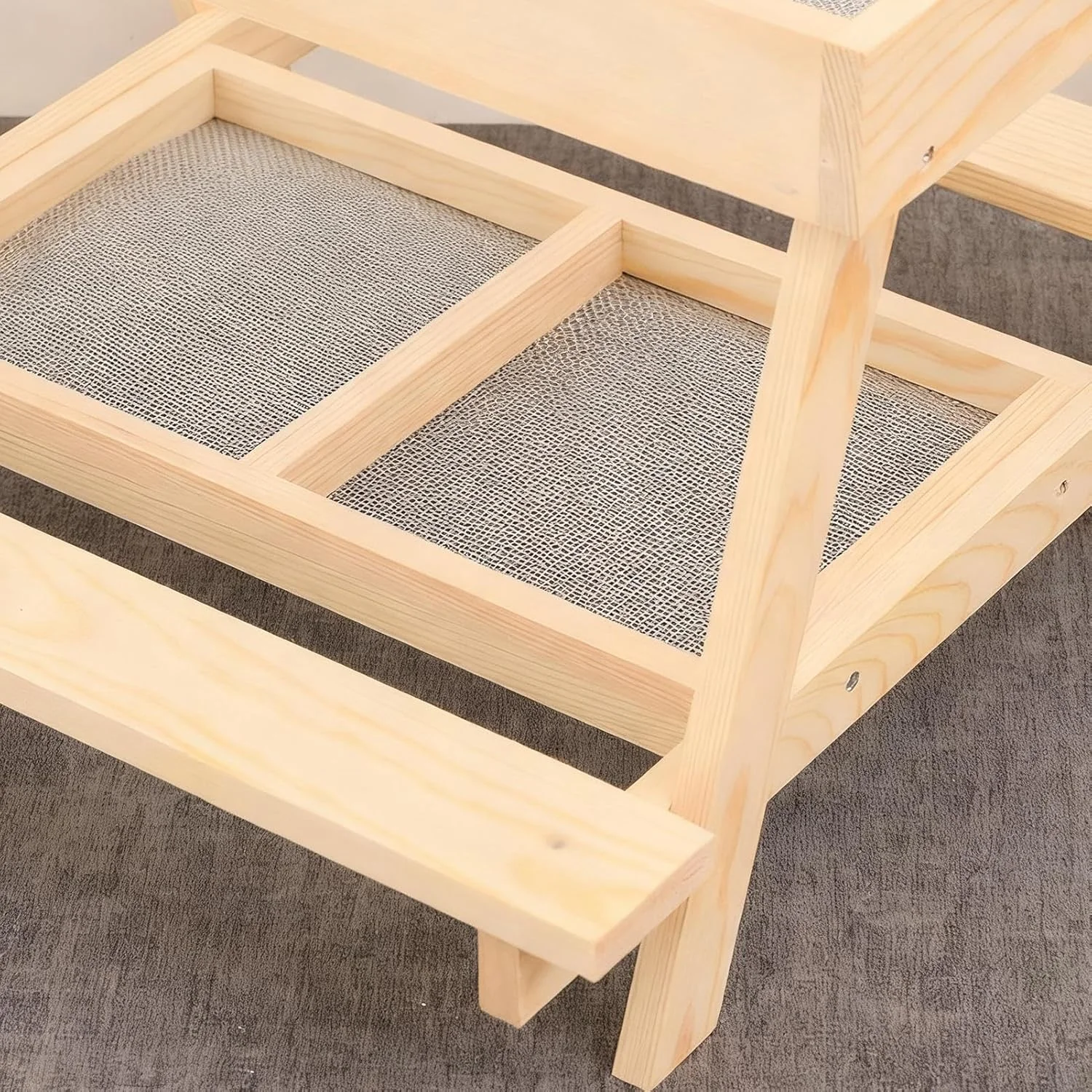 خوراک دهنده جوجه، میز تغذیه دو لایه | خوراک دهنده چوبی دست ساز مرغ با 4 قسمت | برای طیور، اردک ها، بوقلمون ها، پرندگان وحشی، سنجاب ها