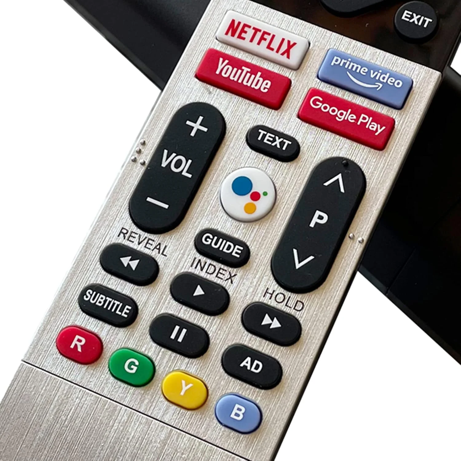 ریموت کنترل هوشمند تلویزیون با کنترل صوتی جدید JYXindzkj MATCOM، جایگزینی مناسب برای تلویزیون های هوشمند UHD HDR اندروید Skyworth مدل های 70SUC9400 75SUC9300 50SUC9300 55SUC9300 65SUC9300 50SUC8300 55SUC8300، نقره ای