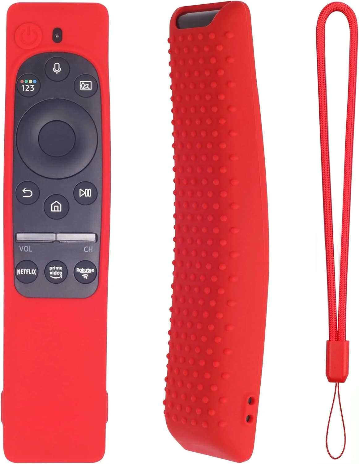 کاور سیلیکونی کنترل تلویزیون هوشمند سامسونگ سری BN59، ضد لغزش و ضد ضربه (قرمز)