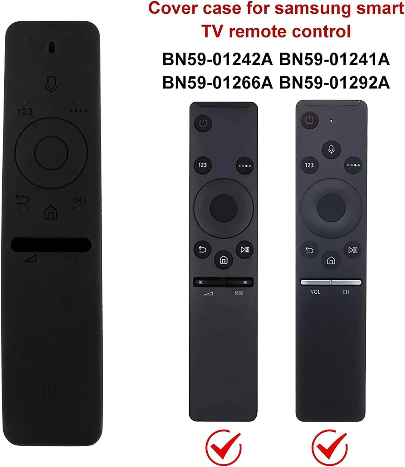 محافظ سیلیکونی کنترل تلویزیون Karessories سازگار با Samsung BN59-01241A BN59-01259B (مشکی)