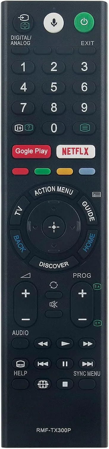 ریموت کنترل صوتی جایگزین RMF-TX300P مناسب برای تلویزیون هوشمند سونی مدل های KD-55X8200E KD-55X8000E KD-49X8200E KD-49X8000E KD-43X8200E FW-55X8001E FW-49X8001E KD-43X7500E KD-43X8000E KD43X8000E 149332112
