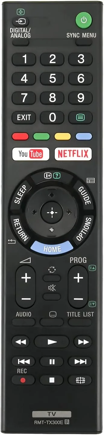 ریموت کنترل جایگزین جدید Allimity RMT-TX300E برای تلویزیون سونی براویا مدل‌های KD-65X7000F KD-55X7077F KD-55X7000F KD-49X7077F KD-49X7000F KD-43X7000F KD-70X6700E KD-60X6700E KDL-50W660F KDL-43W660F KDL-49W750E