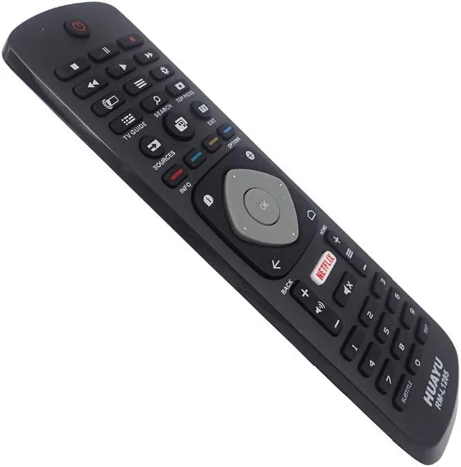 ریموت کنترل جایگزین تلویزیون فیلیپس HUAYU RM-L1285 - ریموت کنترل جایگزین ایده آل تلویزیون با همان عملکردهای ریموت اصلی - مشکی