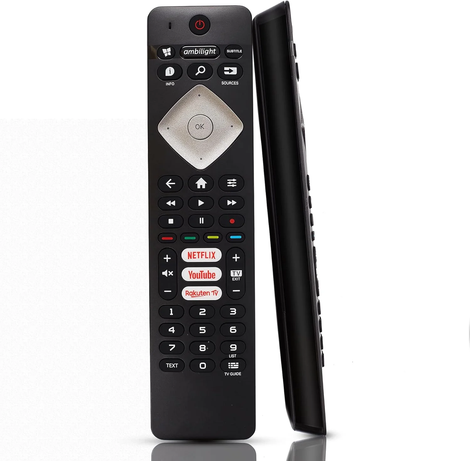 ریموت کنترل تلویزیون فیلیپس جایگزین یونیورسال برای تلویزیون های ال سی دی ال ای دی هوشمند، بدون نیاز به تنظیمات، دکمه های نتفلیکس، یوتیوب و راکوتن تی وی