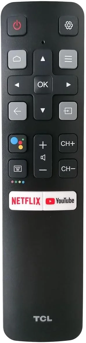 ریموت کنترل Hybite سازگار با تلویزیون های هوشمند TCL/Iffalcon Smart HD 4K LED با عملکرد Netflix (بدون عملکرد Google Assist/Voice، فقط ریموت مشابه کار خواهد کرد) مشکی