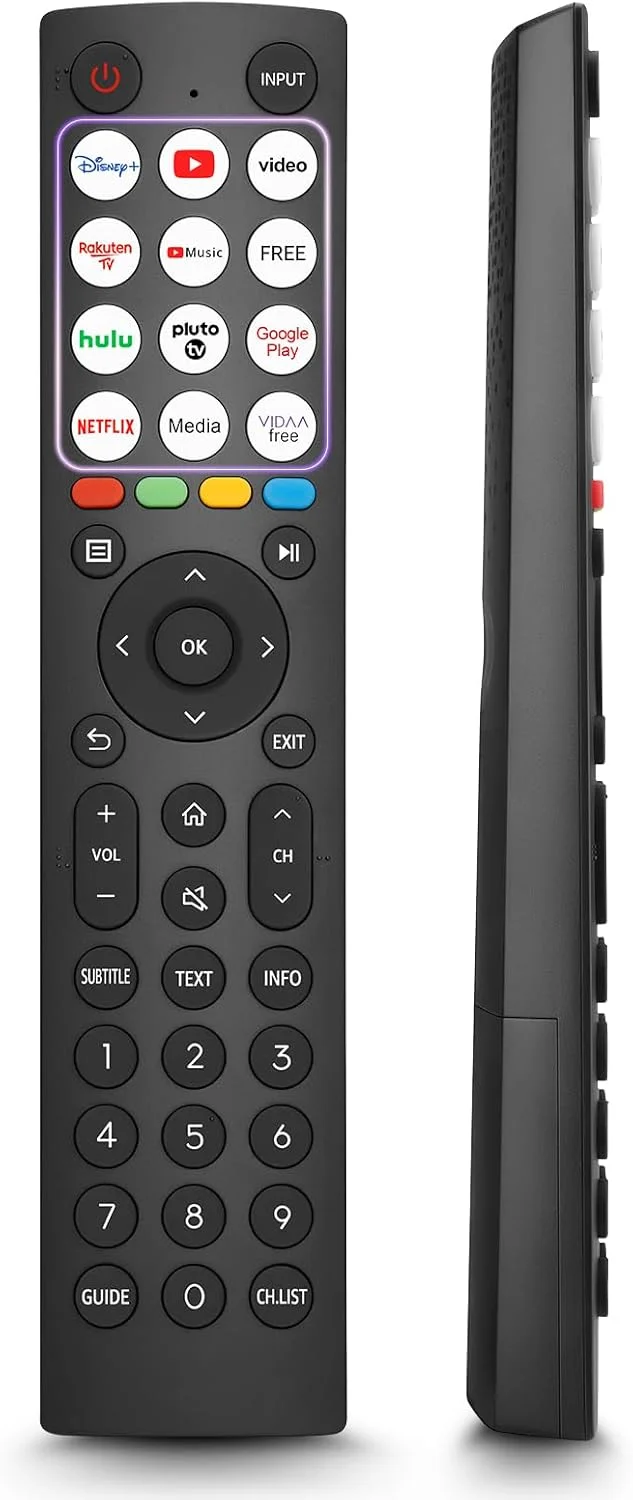 ریموت کنترل جایگزین تلویزیون هایسنس، ریموت کنترل جهانی EN2Q36H برای تمام تلویزیون های هوشمند هایسنس VIDAA