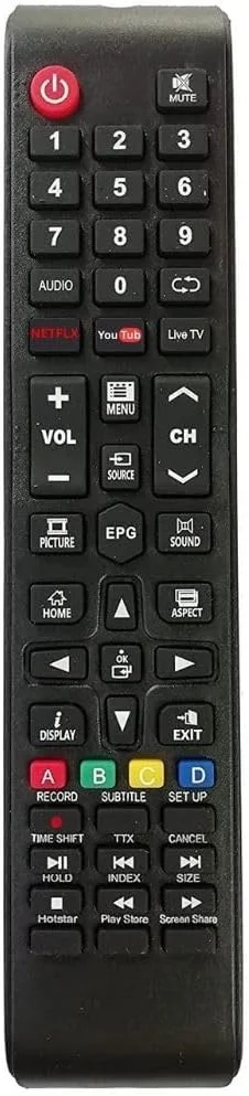 کنترل از راه دور تلویزیون HDF سازگار با تلویزیون های هوشمند ال سی دی ال ای دی Cemex، Treeview، Eairtec، iAir و Wisdom (مشکی، CEMEX NET You)