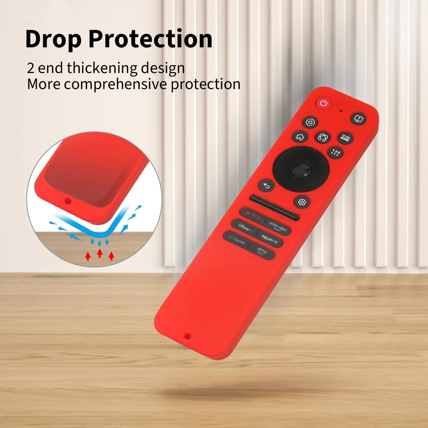 کاور ریموت Hi Color برای LG MR25GA، محافظ نرم و بادوام سازگار با ریموت تلویزیون های سری LG C5 B5 G5 M5، کاور سیلیکونی ریموت MR25GA (مشکی)