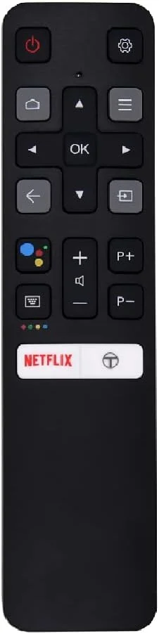 ریموت کنترل جایگزین TCL مدل RC802V FUR6 برای تلویزیون های TCL مدل 40S6800/49S6500/55EP680/FMR1 - بدون عملکرد صوتی (سازگار با چندین تلویزیون TCL)