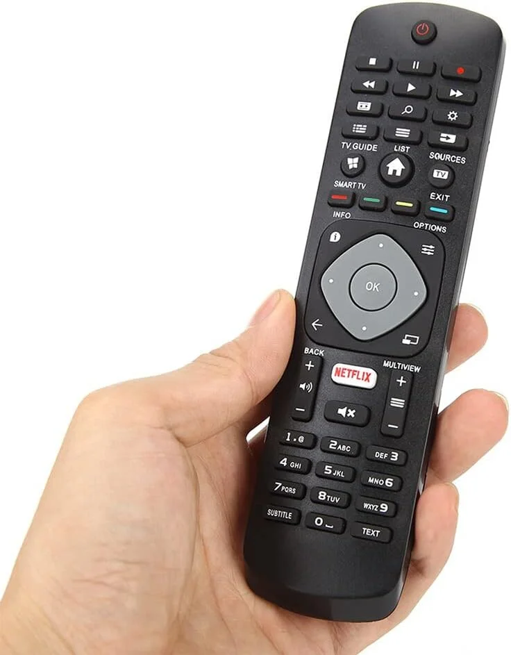 ریموت کنترل جایگزین جدید برای تلویزیون های هوشمند ال ای دی فیلیپس: سازگار با 50PUT6103، 55PUT6103، 32PHT5102 و موارد دیگر - دارای دکمه نتفلیکس