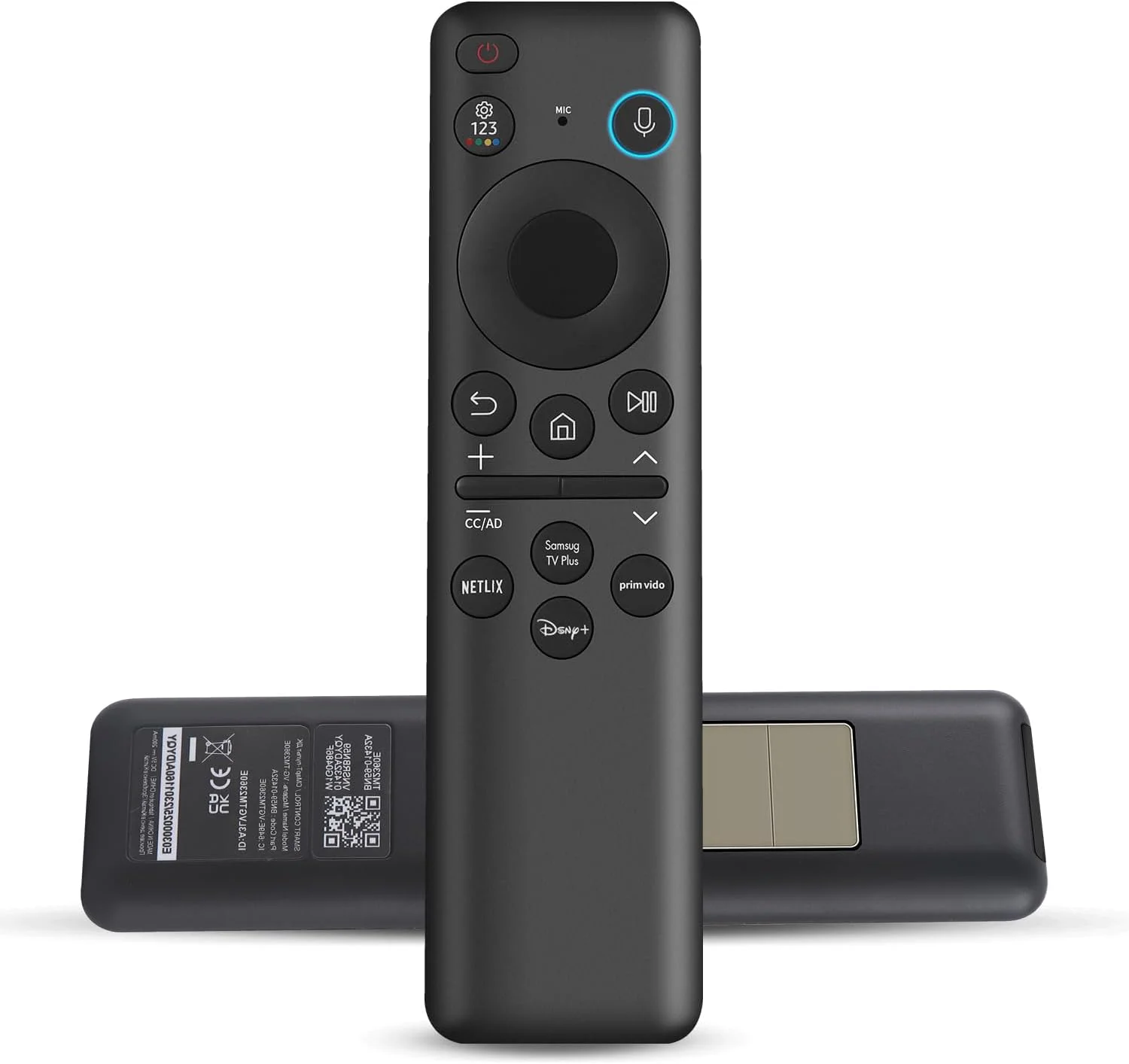 جدیدترین ریموت کنترل خورشیدی صوتی جایگزین BN59-01432A Gvirtue 2023 برای تلویزیون هوشمند سامسونگ با سلول خورشیدی قابل شارژ، سازگار با تلویزیون‌های هوشمند Neo QLED 8K HDR Ultra HD سامسونگ، VG-TM2360E