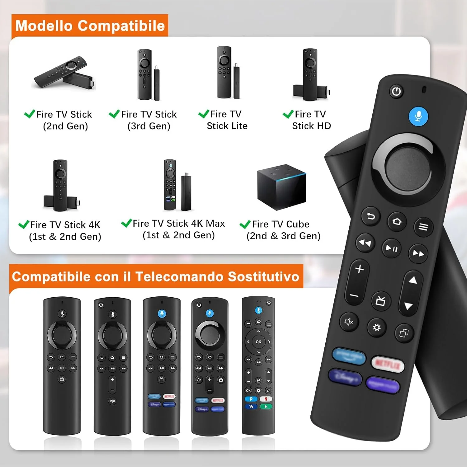 ریموت کنترل صوتی جایگزین (نسل 4) سازگار با Amz Fir-e TV Stick نسل 2 و نسل 3، Stick Lite، 4K و 4K Max، Fir-es Cube نسل 2 و نسل 3، با عملکرد بلوتوث و 4 دکمه میانبر ریموت کنترل صوتی جایگزین (نسل 4) سازگار با Amz Fir-e TV Stick نسل 2 و نسل 3، Stick Lite، 4K و 4K Max، Fir-es Cube نسل 2 و نسل 3، با عملکرد بلوتوث و 4 دکمه میانبر