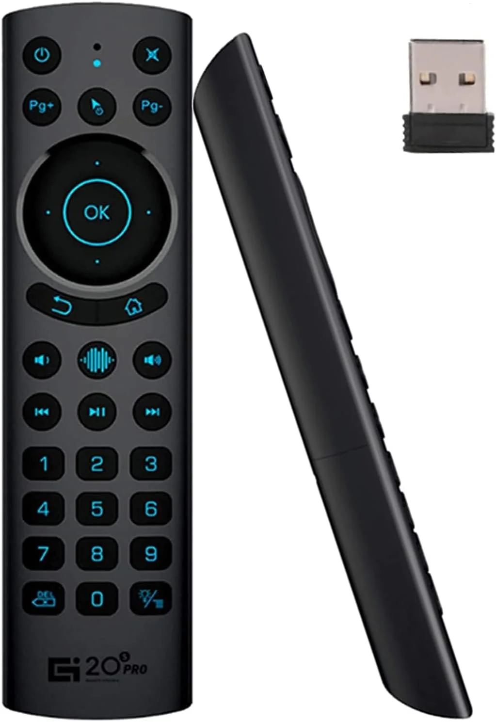 ریموت کنترل بلوتوث بی سیم GREVA برای اندروید باکس، ریموت کنترل هوشمند تلویزیون با نور پس زمینه، USB 2.4G IR 5.0، جایگزین ریموت کنترل جهانی برای تلویزیون های هوشمند سامسونگ (G20S Pro Plus)