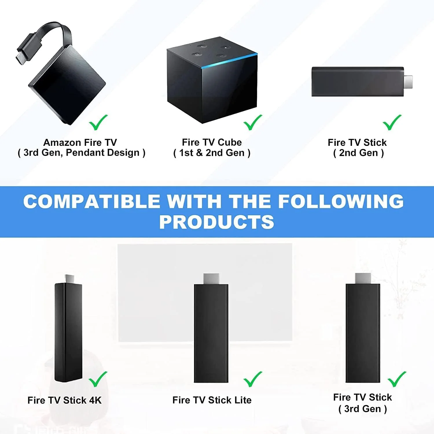 ریموت کنترل صوتی جایگزین Excefore نسل سوم برای Amazon Fire TV Stick Max Sub L5B83H L5B83G - ریموت کنترل صوتی نسل دوم