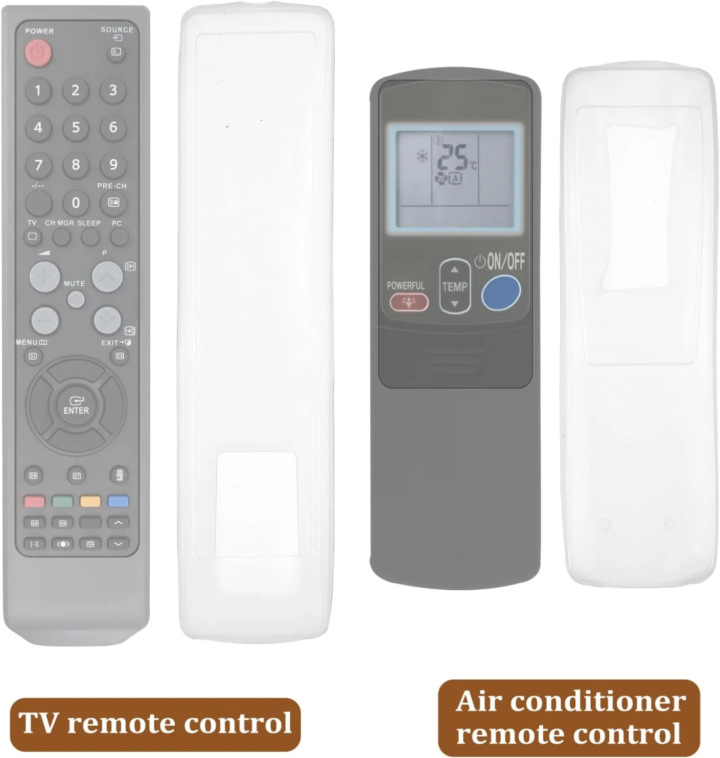 فومی یس 3 عدد روکش ریموت کنترل سیلیکونی، محافظ نرم و جهانی کنترلر، مقاوم در برابر ضربه، محافظ ریموت کنترل برای تلویزیون و کولر گازی