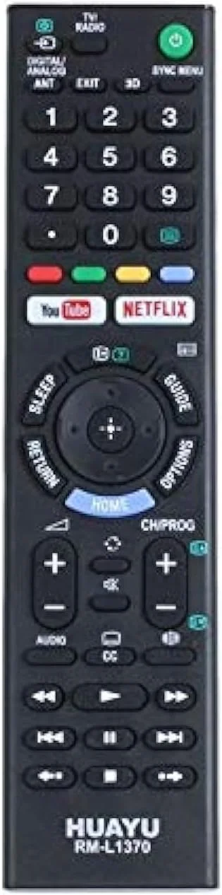 Dragonfly UAE - کنترل از راه دور - خرده فروشی HUAYU جدید برای کنترل از راه دور تلویزیون سه بعدی ال ای دی سونی مدل Rm-L1370 دارای دکمه های یوتیوب/نتفلیکس 149331411 1-493-314-11 Rmt-Tx300E Rmttx