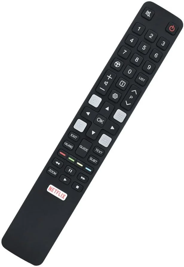 ریموت کنترل سازگار با تلویزیون هوشمند TCL مدل RC802N YUI4 YAI3 YAI4 YAI5 U55C7006 U65X9006 U75C7006 U55P6046 U60P6046 U49P6046 U43P6046 U65S990، ریموت کنترل RC802N برای تلویزیون TCL