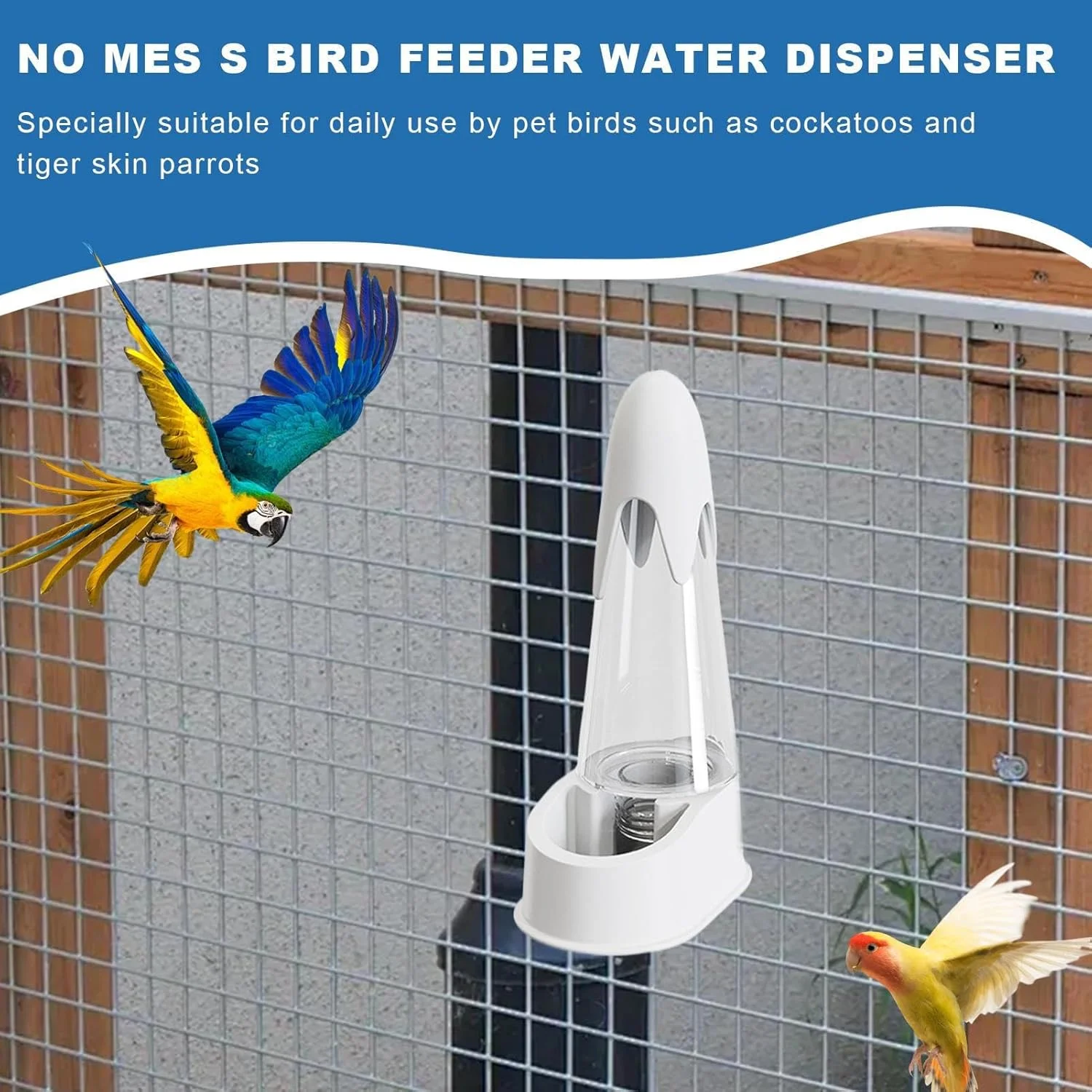 آبخوری پرنده | آب پخش کن اتوماتیک قفس پرنده، آبخوری حیوانات خانگی نژاد کوچک و متوسط برای طوطی ها، مرغ عشق، عروس هلندی و باجریگار آبخوری پرنده | آب پخش کن اتوماتیک قفس پرنده، آبخوری حیوانات خانگی نژاد کوچک و متوسط برای طوطی ها، مرغ عشق، عروس هلندی و باجریگار