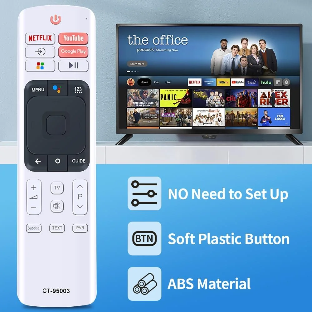 ریموت کنترل جایگزین CT-95003 مناسب برای تلویزیون های ال ای دی ال سی دی توشیبا مدل های 50U7950 55U7950 75U7950 65U7950 50M5306EXT 55M5306EXT 65M5306EXT 75M5306EXT 65A8020EXT CT-95003 ERF3J69TP