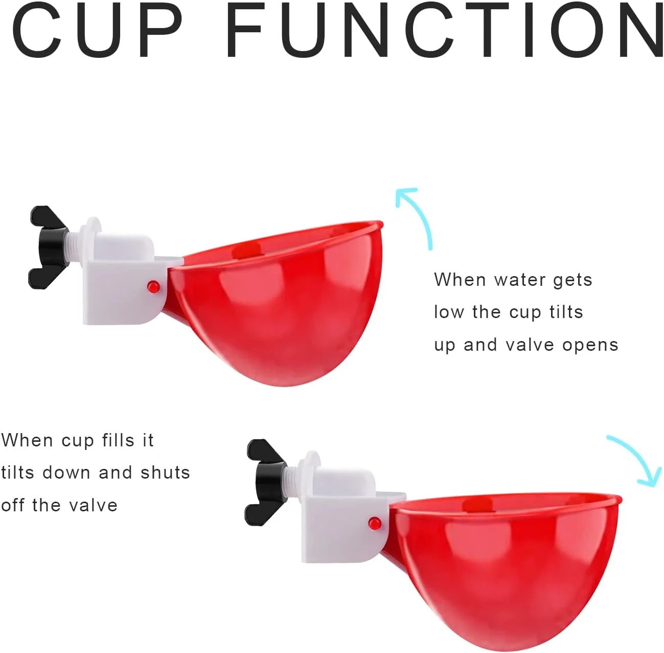 آبخوری حرفه ای مرغ، بسته 8 عددی فنجان بزرگ آبخوری مرغ، اتصالات سه راهی آبخوری طیور مناسب برای اردک، غاز، بوقلمون، خرگوش و پرنده به همراه سوراخ بازکن نصب آبخوری حرفه ای مرغ، بسته 8 عددی فنجان بزرگ آبخوری مرغ، اتصالات سه راهی آبخوری طیور مناسب برای اردک، غاز، بوقلمون، خرگوش و پرنده به همراه سوراخ بازکن نصب