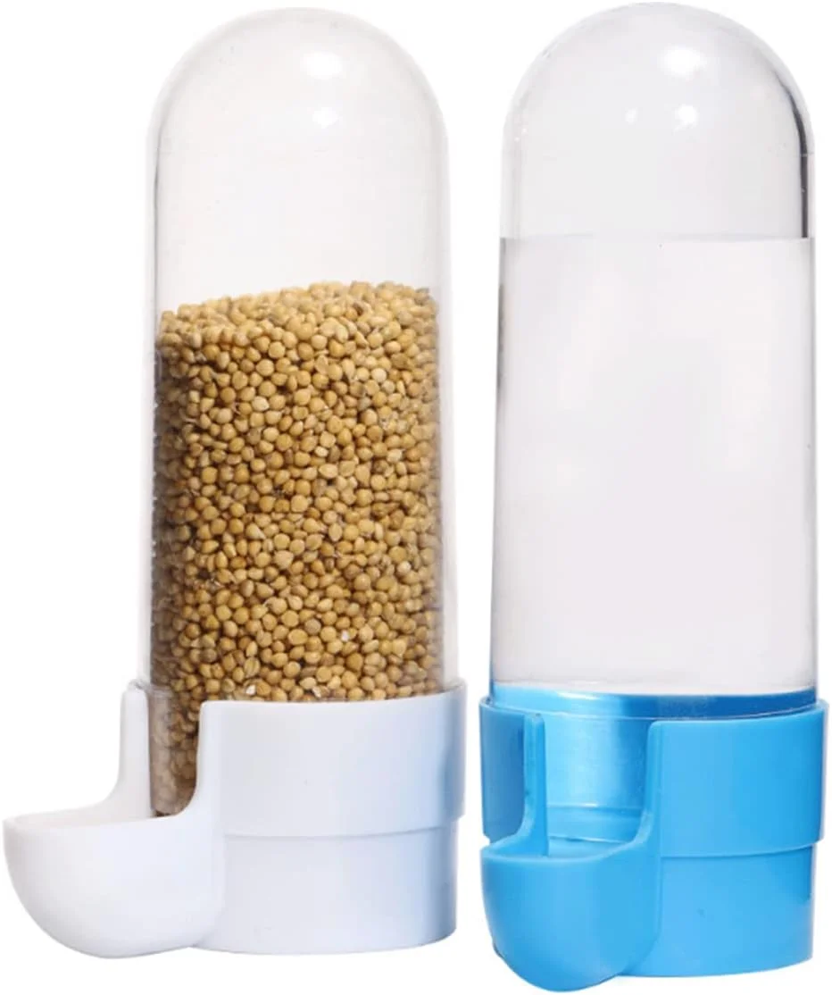 ظرف غذای اتوماتیک پرنده Cooci، بدون ریخت و پاش، ظرف دانه و غذا با میله نشیمن، لوازم جانبی قفس برای مرغ عشق، قناری، عروس هلندی، فنچ و پاراکیت